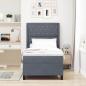 Preview: Boxspringbett mit Matratze mit LED Dunkelgrau 100 x 200 cm Samt