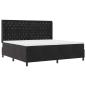 Preview: Boxspringbett mit Matratze mit LED Schwarz 200 x 200 cm Samt