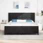 Preview: Boxspringbett mit Matratze mit LED Schwarz 200 x 200 cm Samt