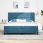 Preview: Boxspringbett mit Matratze mit LED Blau 200 x 200 cm Samt