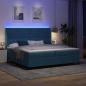 Preview: Boxspringbett mit Matratze mit LED Blau 200 x 200 cm Samt