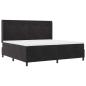 Preview: Boxspringbett mit LED-Lichtleisten Schwarz 200 x 200 cm Samt