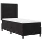 Preview: Boxspringbett mit LED-Lichtleisten Schwarz 80 x 200 cm Samt