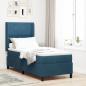 Preview: ARDEBO.de - Boxspringbett mit LED-Lichtleisten Blau 80 x 200 cm Samt