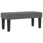 Preview: Boxspringbett mit Kopfteil Dunkelgrau 90 x 190 cm Stoff