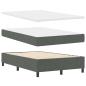 Preview: Boxspringbett mit Kopfteil Dunkelgrau 120 x 190 cm Stoff