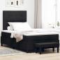 Preview: ARDEBO.de - Boxspringbett mit Kissen Schwarz 120 x 190 cm Stoff
