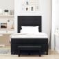 Preview: Boxspringbett mit Kissen Schwarz 120 x 190 cm Stoff