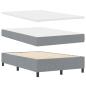 Preview: Boxspringbett mit Kopfteil Hellgrau 120 x 200 cm Stoff