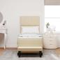 Preview: Boxspringbett mit Kopfteil Creme 80 x 200 cm Stoff