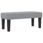 Preview: Boxspringbett mit Kopfteil Hellgrau 90 x 190 cm Stoff