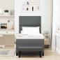 Preview: Boxspringbett mit Kopfteil Dunkelgrau 90 x 190 cm Stoff