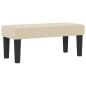 Preview: Boxspringbett mit Kopfteil Creme 90 x 190 cm Stoff