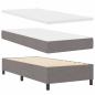 Preview: Boxspringbett mit Kopfteil Taupe 90 x 200 cm Stoff