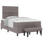 Preview: Boxspringbett mit Kopfteil Taupe 120 x 190 cm Stoff