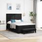 Preview: ARDEBO.de - Boxspringbett mit Kopfteil Schwarz 140 x 190 cm Stoff