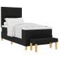 Preview: Boxspringbett mit Kissen Schwarz 200 x 100 cm Stoff
