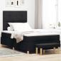 Preview: ARDEBO.de - Boxspringbett mit Kopfteil Schwarz 190 x 120 cm Stoff