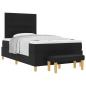 Preview: Boxspringbett mit Kopfteil Schwarz 190 x 120 cm Stoff