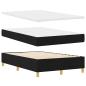 Preview: Boxspringbett mit Kopfteil Schwarz 190 x 120 cm Stoff