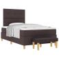 Preview: Boxspringbett mit Kopfteil Dunkelbraun 200 x 120 cm Stoff
