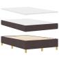 Preview: Boxspringbett mit Kopfteil Dunkelbraun 200 x 120 cm Stoff