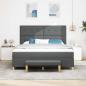 Preview: Boxspringbett mit Kopfteil Dunkelgrau 200 x 180 cm Stoff