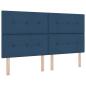 Preview: Boxspringbett mit Kissen mit Kopfteil Blau 200 x 180 cm Stoff