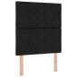 Preview: Boxspringbett mit Kissen mit Kopfteil Schwarz 200 x 80 cm Stoff