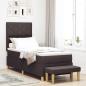 Preview: ARDEBO.de - Boxspringbett mit Kopfteil Dunkelbraun 200 x 80 cm Stoff
