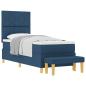 Preview: Boxspringbett mit Kopfteil Blau 200 x 80 cm Stoff