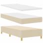 Preview: Boxspringbett mit Kissen mit Kopfteil Creme 190 x 90 cm Stoff