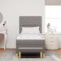 Preview: Boxspringbett mit Kopfteil Taupe 100 x 200 cm Stoff
