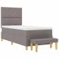 Preview: Boxspringbett mit Kopfteil Taupe 100 x 200 cm Stoff