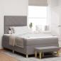 Preview: ARDEBO.de - Boxspringbett mit Kopfteil Taupe 200 x 120 cm Stoff