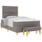 Preview: Boxspringbett mit Kopfteil Taupe 200 x 120 cm Stoff