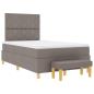Preview: Boxspringbett mit Kopfteil Taupe 200 x 120 cm Stoff