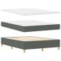 Preview: Boxspringbett mit Kopfteil Dunkelgrau 200 x 140 cm Stoff