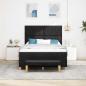 Preview: Boxspringbett mit Kissen Schwarz 200 x 140 cm Stoff