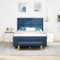 Preview: Boxspringbett mit Kissen mit Kopfteil Blau 200 x 160 cm Stoff