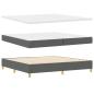 Preview: Boxspringbett mit Kopfteil Dunkelgrau 200 x 200 cm Stoff