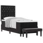 Preview: Boxspringbett mit Kopfteil Schwarz 200 x 80 cm Samt