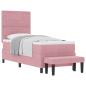 Preview: Boxspringbett mit Kopfteil Rosa 200 x 80 cm Samt