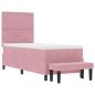 Preview: Boxspringbett mit Kopfteil Rosa 200 x 80 cm Samt