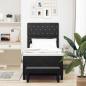 Preview: Boxspringbett mit Kissen mit Kopfteil Schwarz 200 x 100 cm Samt