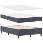 Preview: Boxspringbett mit Kopfteil Dunkelgrau 190 x 120 cm Samt