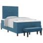 Preview: Boxspringbett mit Kopfteil Dunkelblau 190 x 120 cm Samt