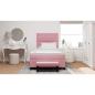 Preview: Boxspringbett mit Kopfteil Rosa 190 x 120 cm Samt