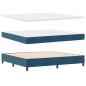 Preview: Boxspringbett mit Matratze Dunkelblau 200 x 200 cm Samt