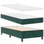 Preview: Boxspringbett mit Kopfteil Dunkelgrün 190 x 90 cm Samt